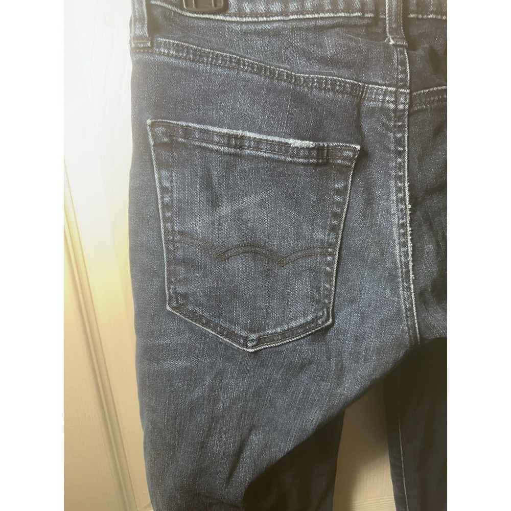 American Eagle Outfitters AE Flex Men's 28x34 Dark Wash Straight Stretch Jeans - Picture 3 of 5